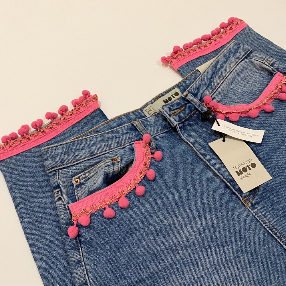 TOPSHOP Straight Leg Jeans